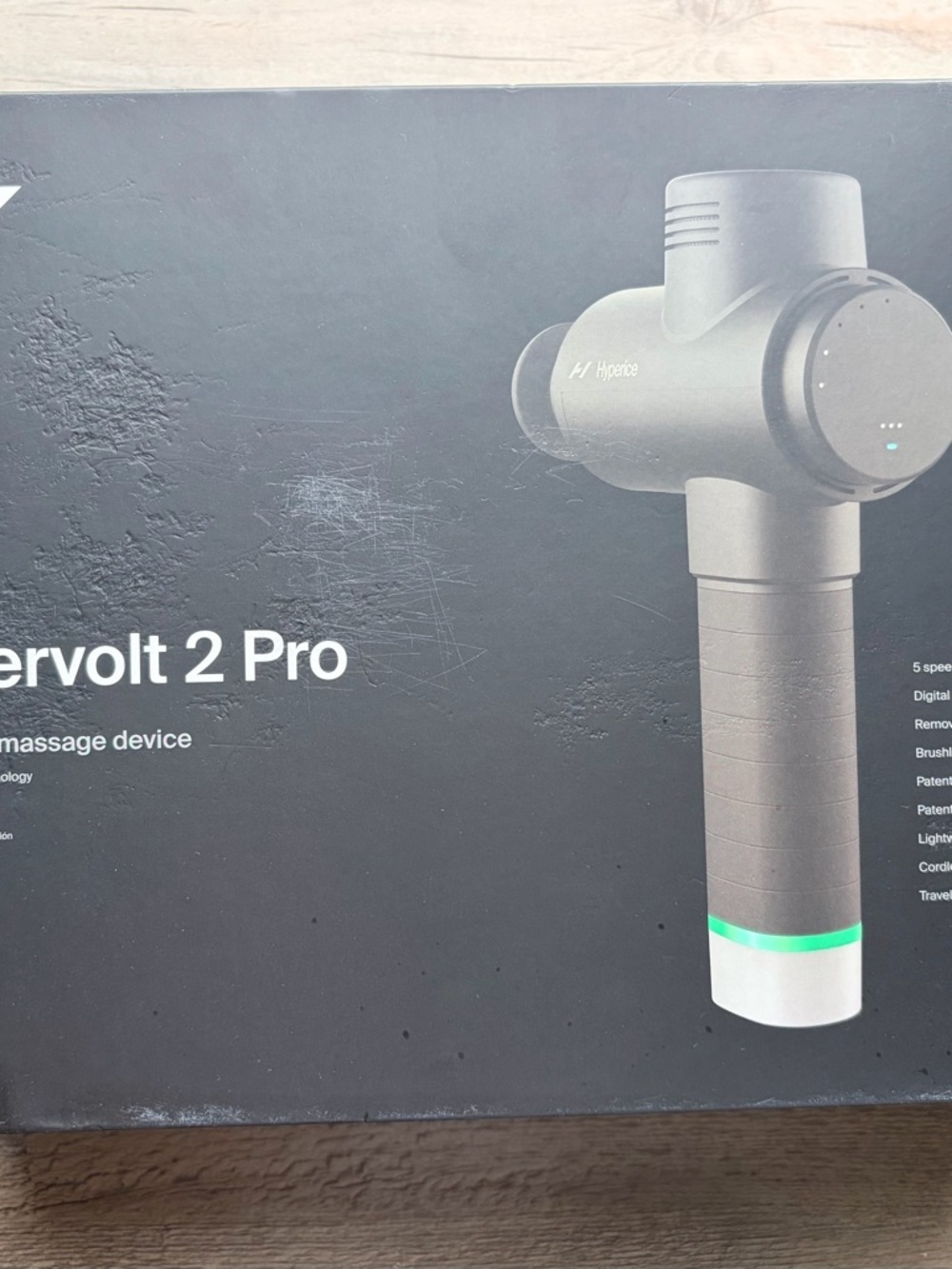 Hypervolt 2 Pro Percussion Massage Gun - Gray with Green Accent